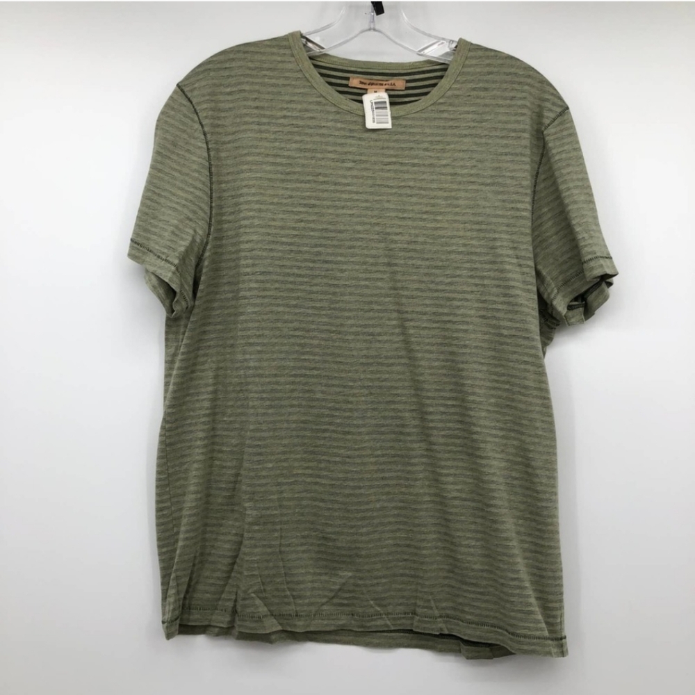 John Varvatos Green Striped Short Sleeve Tee